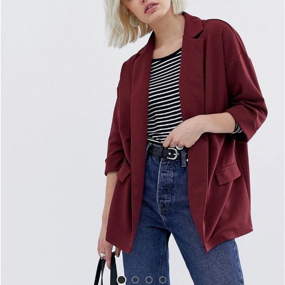 Relaxed blazer in textured jersey - Picture 2 of 2